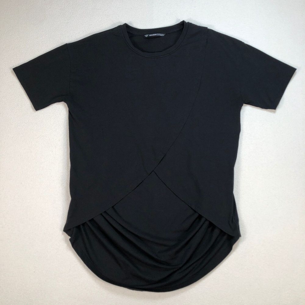Threadbare Maternity Nursing Top Women's 2 Black Breastfeeding T-Shirt